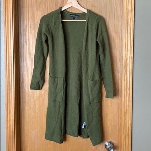 Olive green Derek heart cardigan